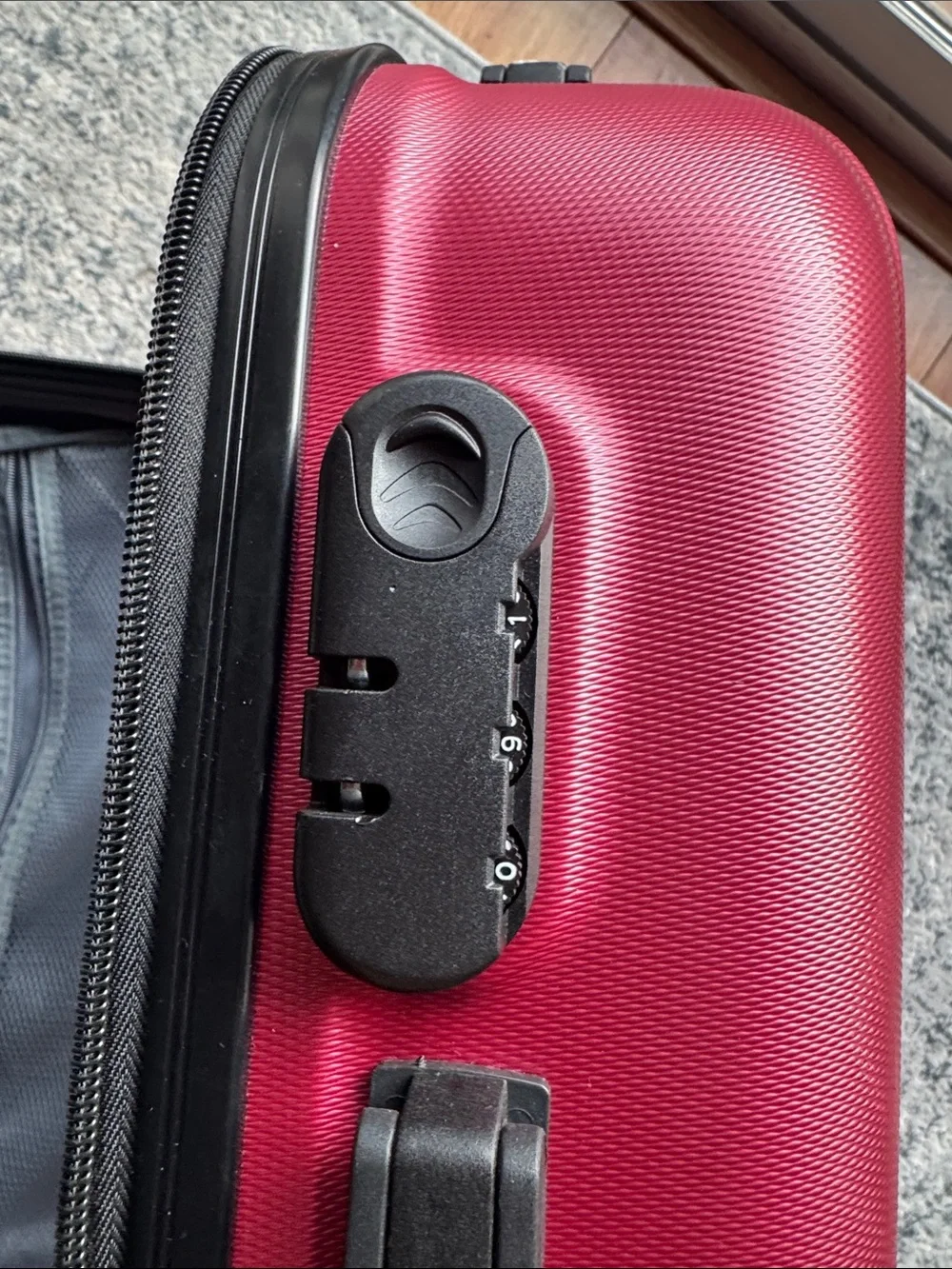 Red Hard-Shell Rolling Camera Case